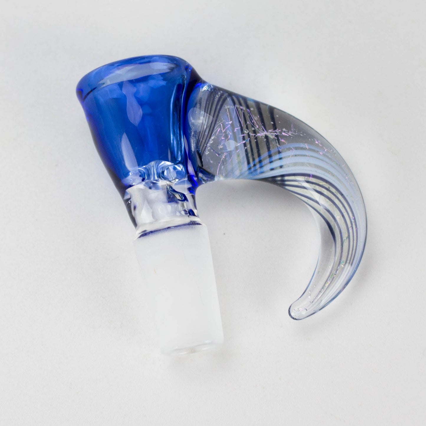 Shine Glassworks | 14mm 3 Hole Coloured Bowl with Dichroic Horn - Made in Canada