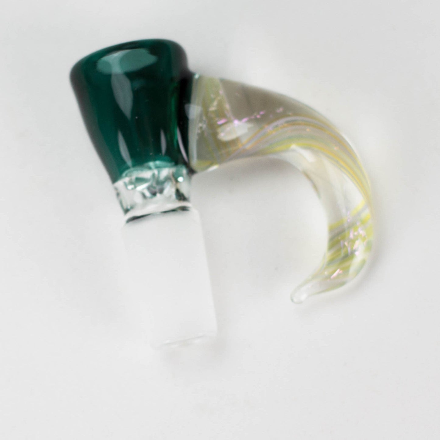 Shine Glassworks | 14mm 3 Hole Coloured Bowl with Dichroic Horn - Made in Canada