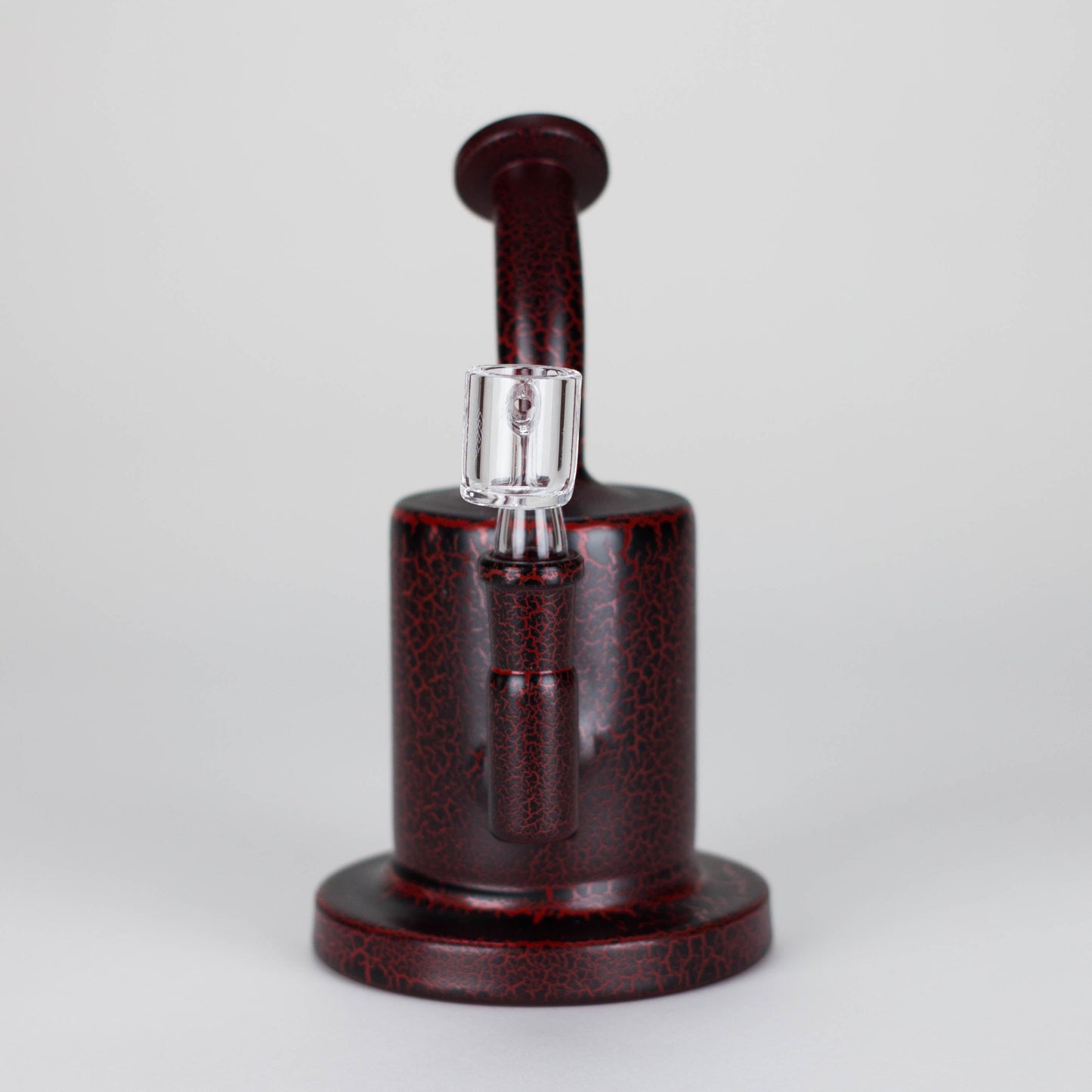 Karma | 6" Red Lightning Plated Inline Glass Dab Rig_3