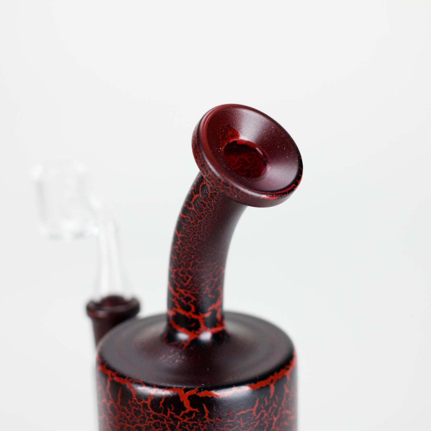 Karma | 6" Red Lightning Plated Inline Glass Dab Rig_5