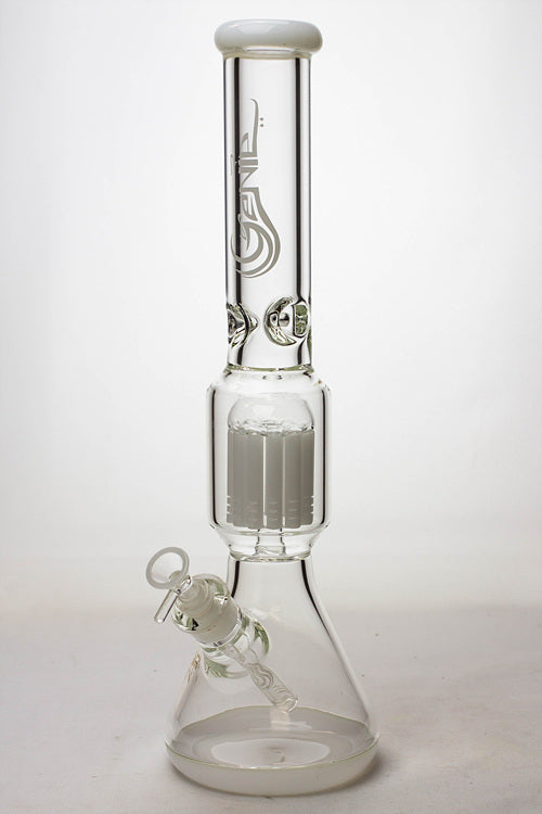 17.5" Genie 10-arm 9 mm colored bottom glass bong ( GE4180 )