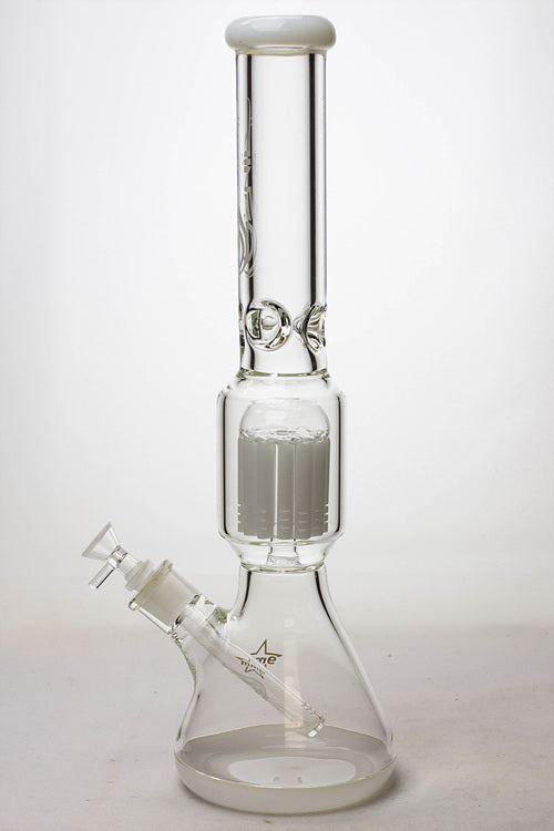 17.5" Genie 10-arm 9 mm colored bottom glass bong ( GE4180 )