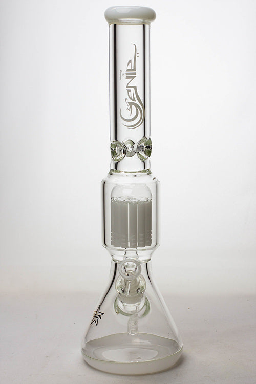 17.5" Genie 10-arm 9 mm colored bottom glass bong ( GE4180 )