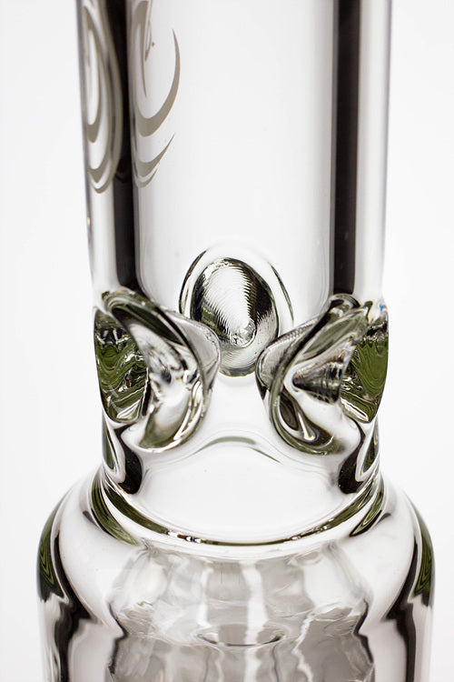 17.5" Genie 10-arm 9 mm colored bottom glass bong ( GE4180 )
