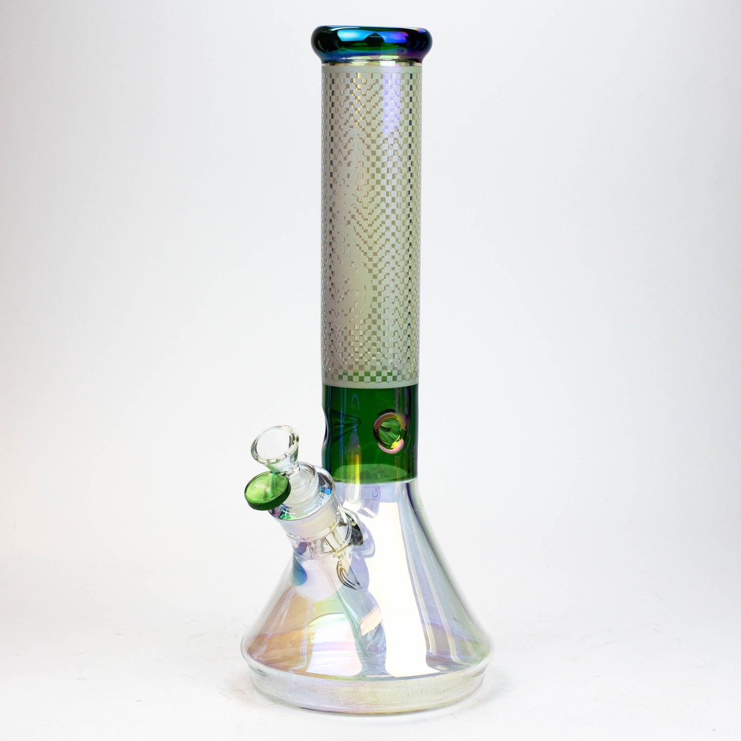 13" Genie electroplated glass beaker bong ( F11 )