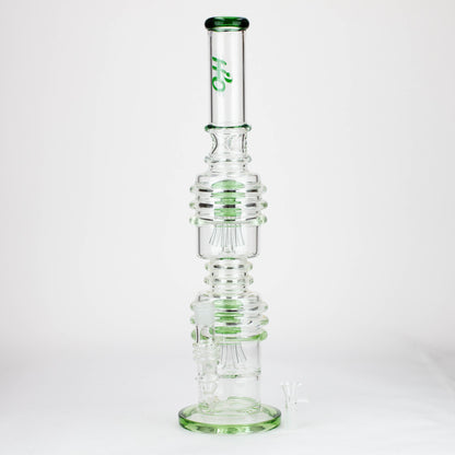 H2O | 21" Dual percolator glass water bong [H2O-5019]