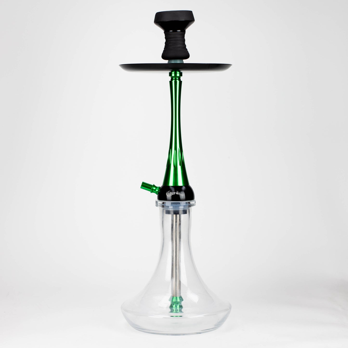Genie | 22.5″ Aluminum Hookah with Diffuser,Tray, and Soft Touch Silicone Hose [SS-04]
