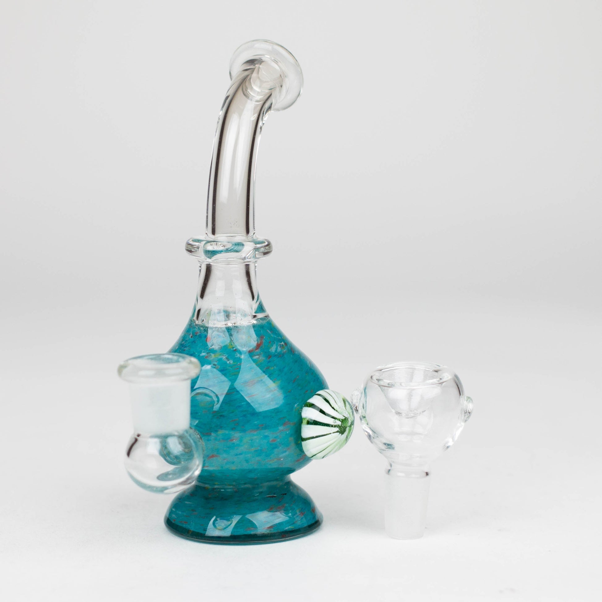 6" Bent neck bong with decoration-Color Assorted_8