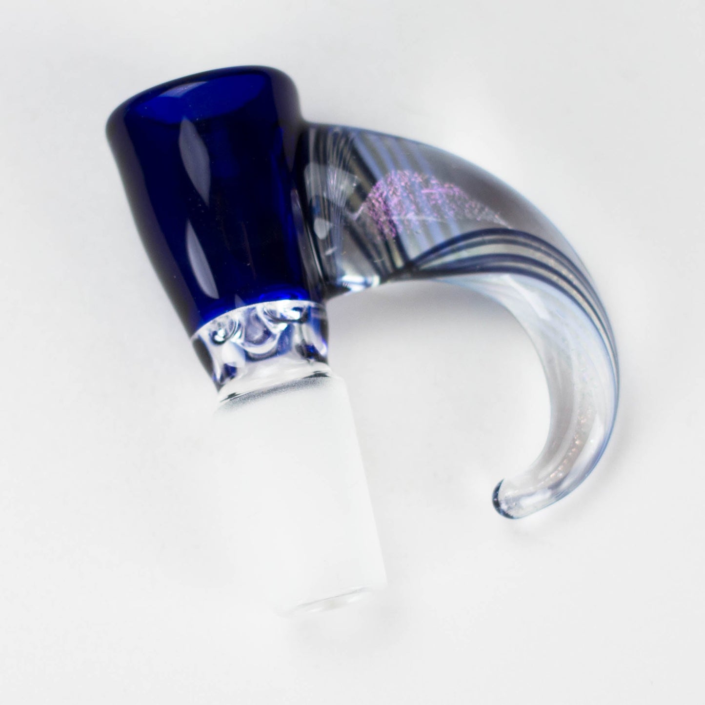 Shine Glassworks | 14mm 3 Hole Coloured Bowl with Dichroic Horn - Made in Canada