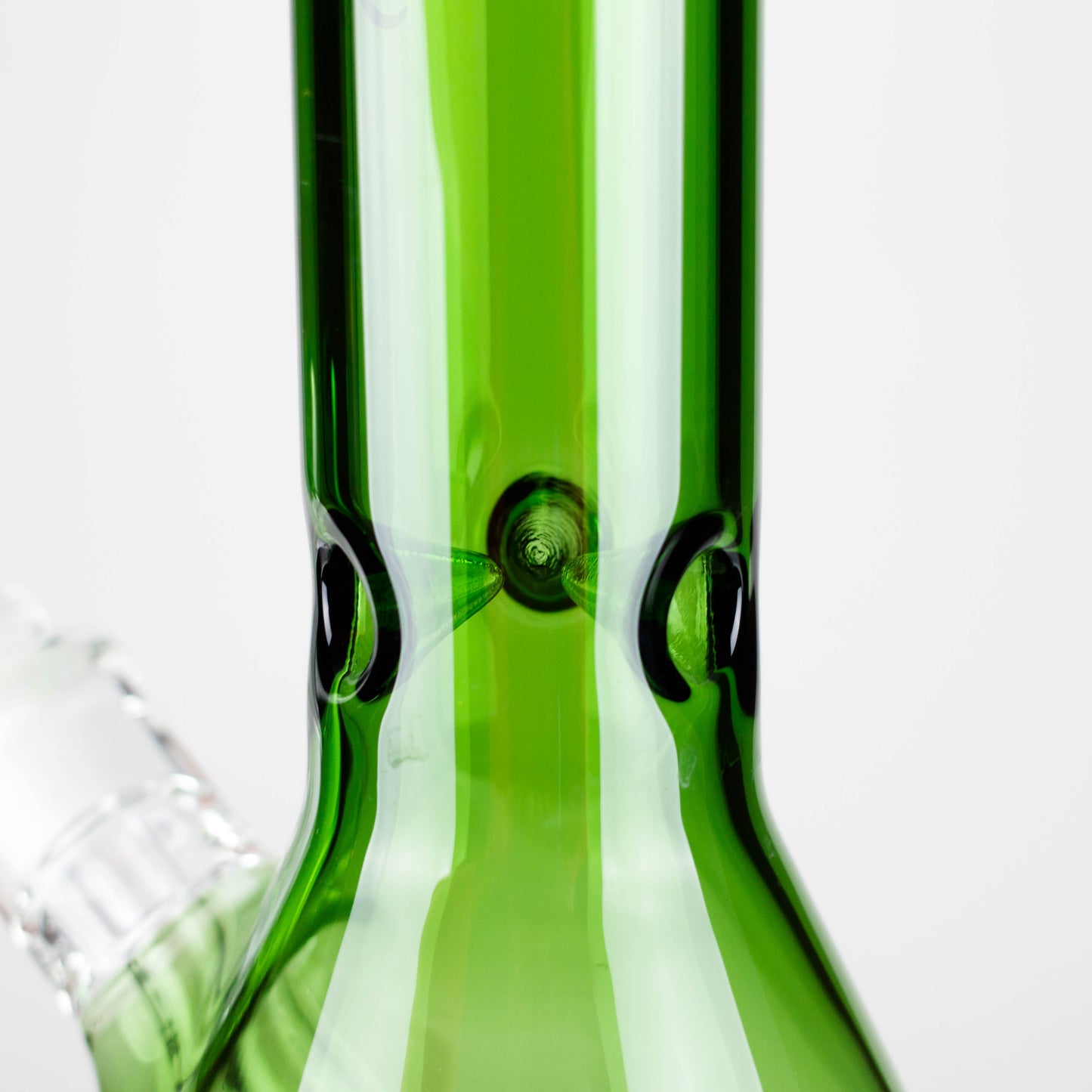 Genie | 18" 7 mm color-tube and clear-bottom beaker water bong [GE3110]