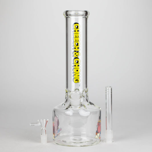 Cheech & Chong® Glass | 12" Tall Bloat On Canteen Base Water Pipe