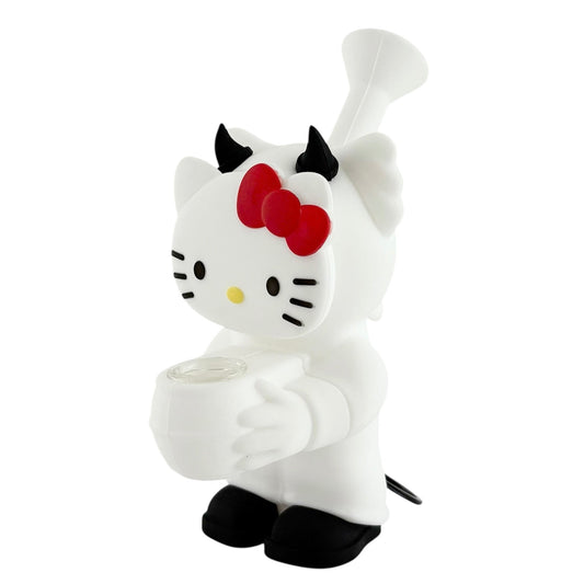 6" Silicone Kitty Water Pipe – Assorted Colors