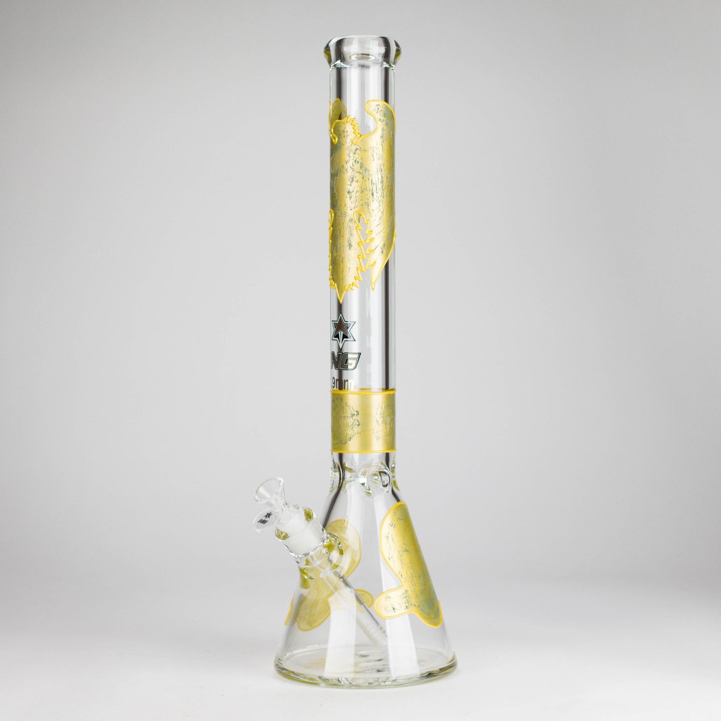 NG | 18" 9mm Metallic Eagle and Skull Beaker [L745]