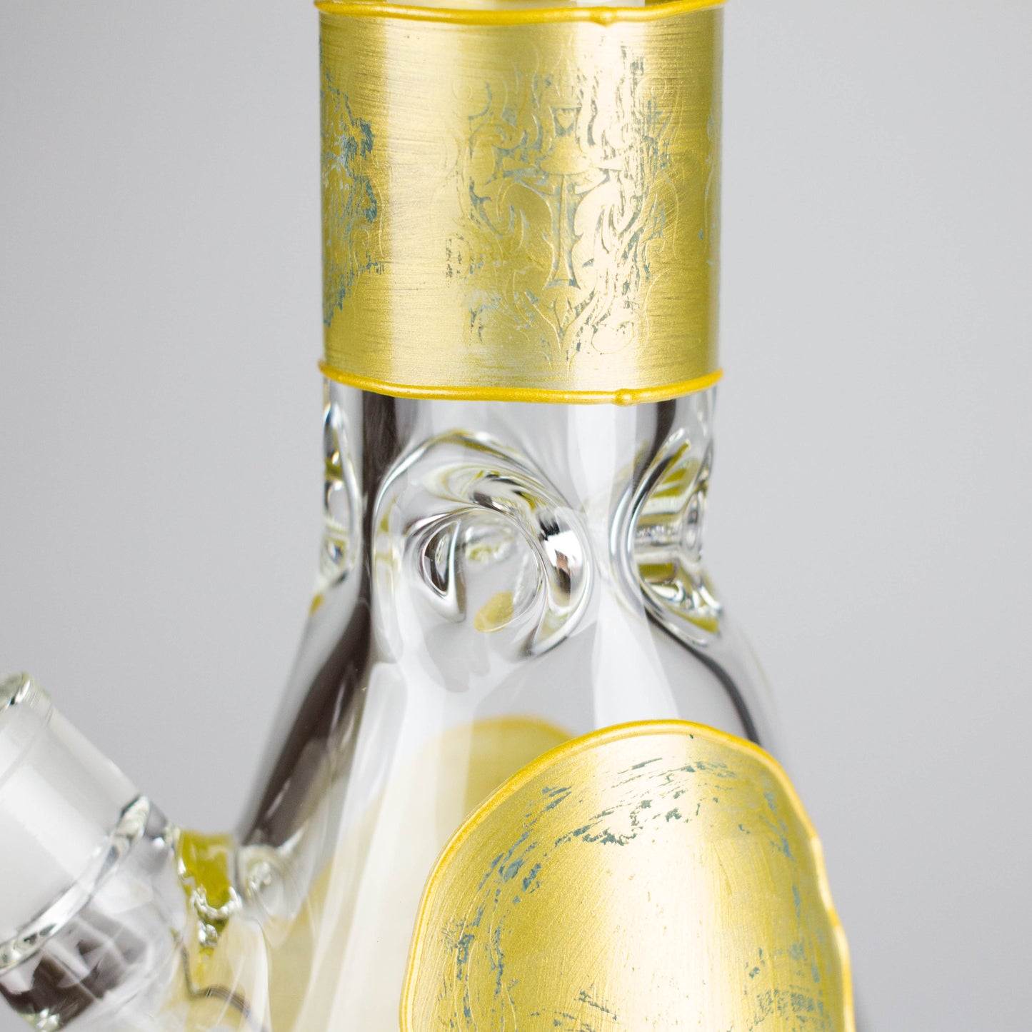 NG | 18" 9mm Metallic Eagle and Skull Beaker [L745]