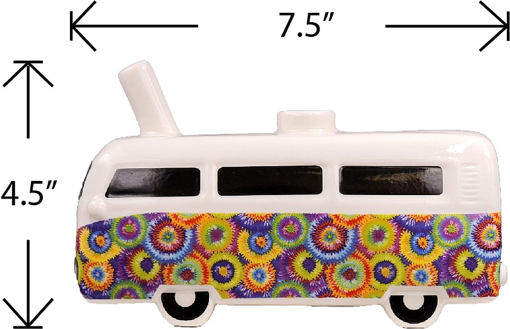 RETRO VINTAGE BUS PIPE - COLORFUL FLOWER BURST DESIGN_4
