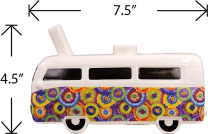 RETRO VINTAGE BUS PIPE - COLORFUL FLOWER BURST DESIGN_4