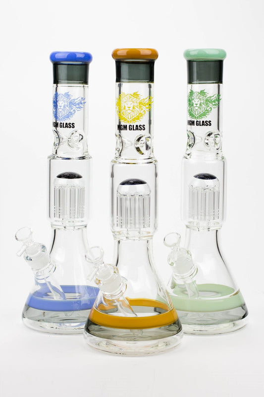 16"  glass / 7 mm / single tree arm glass water bong