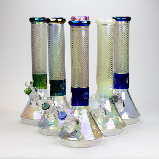 13" Genie electroplated glass beaker bong ( F11 )