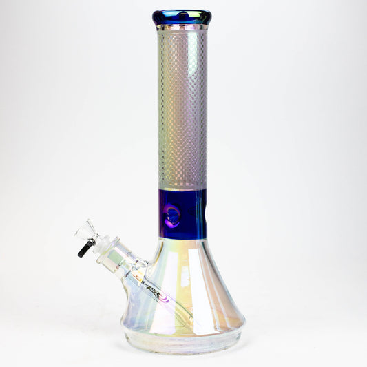 13" Genie electroplated glass beaker bong ( F11 )