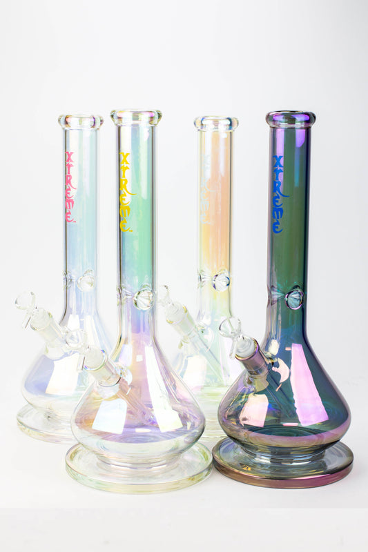 16" XTREME / 7 mm / wide base Electroplated glass Bong [XTR5007]
